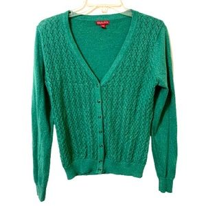 Merona Cardigan/Sweater - Metallic Green - Medium